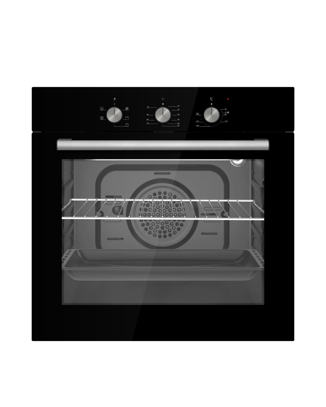 Arnica Ankastre Siyah/Beyaz Turbo Fırın