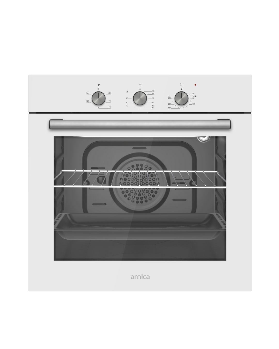 Arnica Ankastre Siyah/Beyaz Turbo Fırın