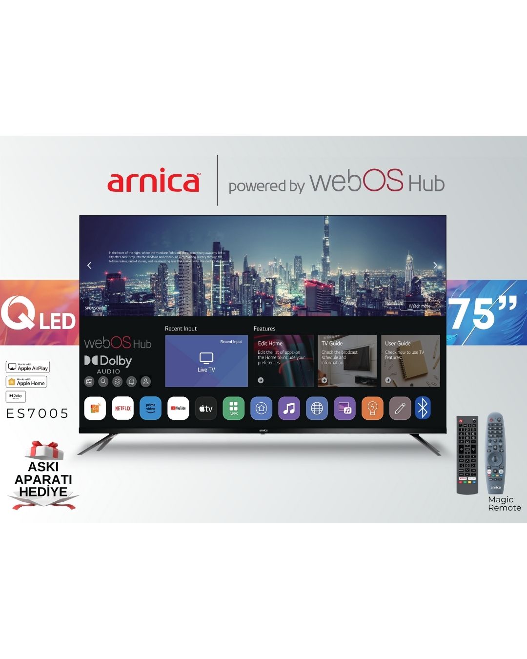 ARNICA ES7005 75'' QLED WEBOS TV